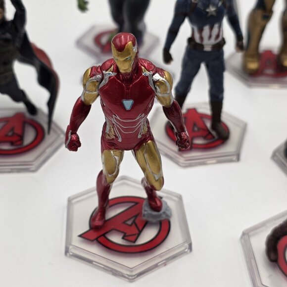 Marvel Endgame Cake Topper Disney Marvel Lot Of 9 Hulk, Thanos, Ironman, Captain - Picture 3 of 10